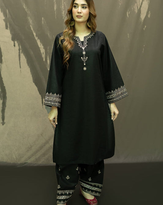 Black  Iris Embroidered 2pcs